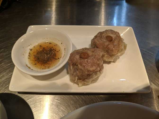 Shumai. A bit heavy and lacked flavour other than "pork".