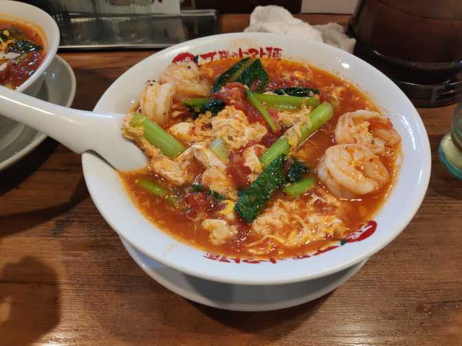 Some ramen shop, Ootsuka: tomato ramen.