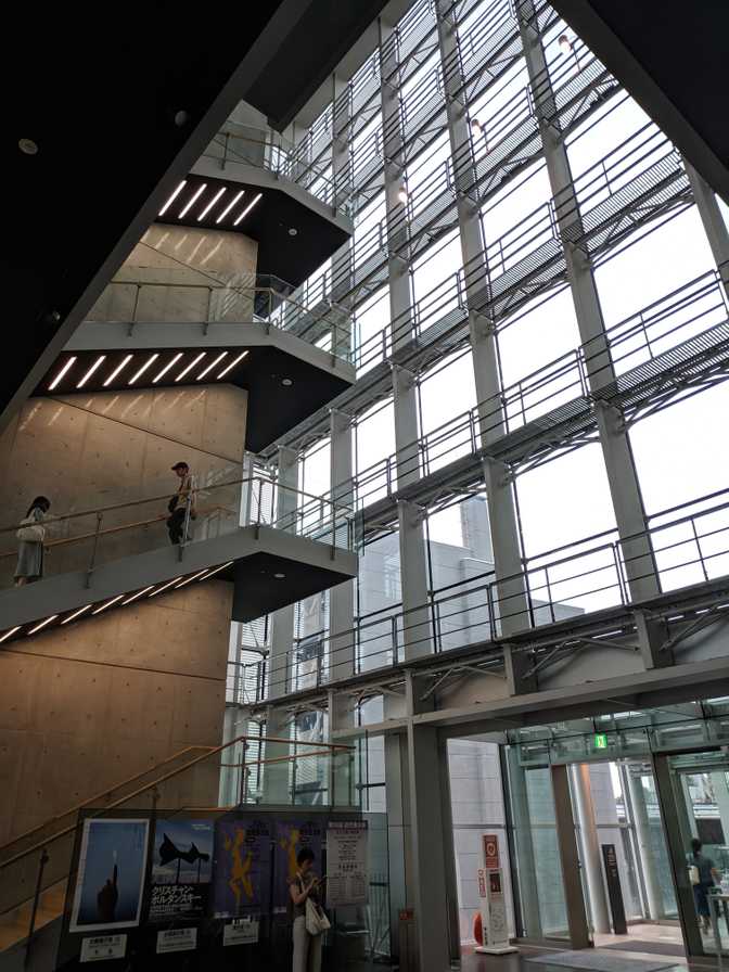 National Art Center, Roppongi: we came through this back entrance from the
station. I liked the stairs.