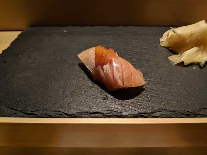 Aburi Hokkaido yellowtail. Tasted absolutely amazing.