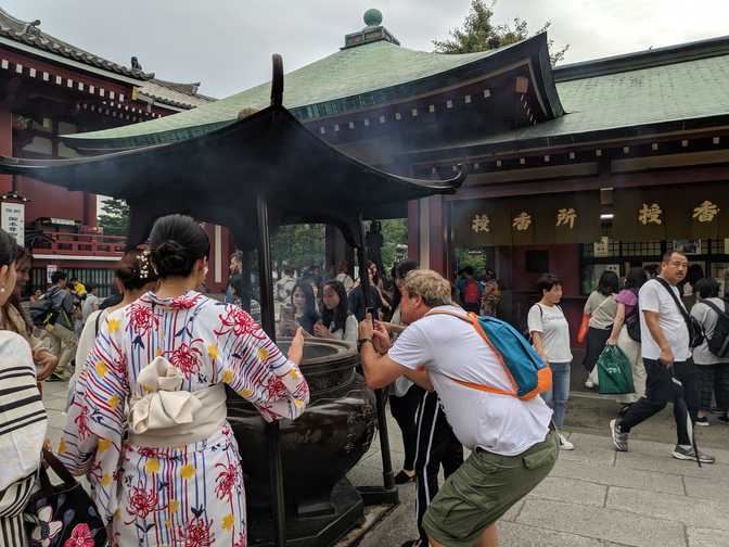 Quick, cover yourself with incense smoke while it's there. Also, this guy's
got the right idea.