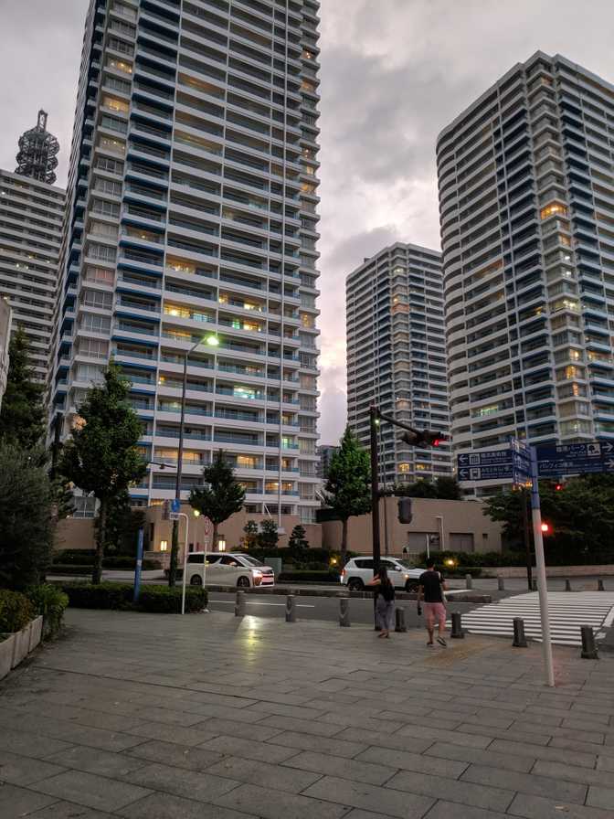 Apartment buildings that actually look nice. I like the blue tinge.