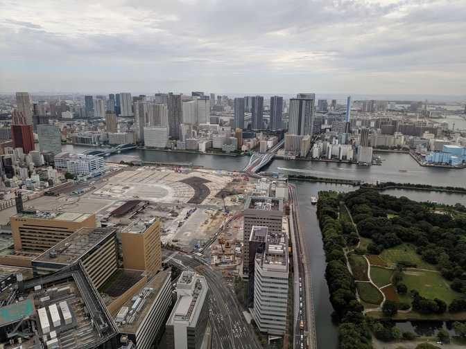 That's Tsukiji fish market, barren now since it moved to Toyosu.