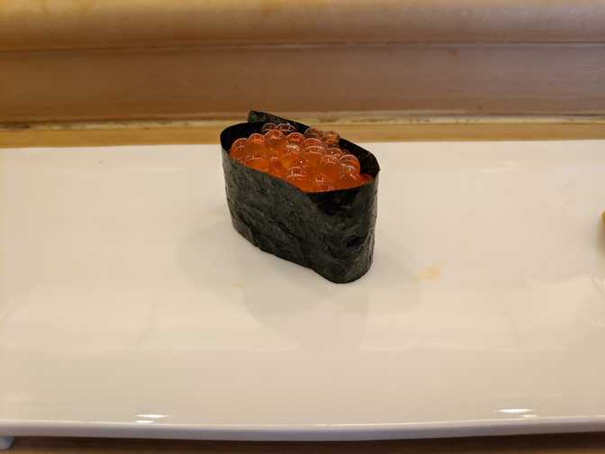 Ikura (salmon roe).