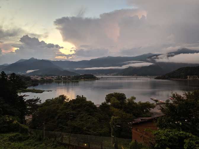 Rakuyu Hotel, Fujikawaguchiko, the view from our room.