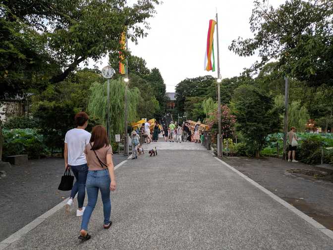 Looking back over the bridge I crossed. The approach is full of street
vendors.