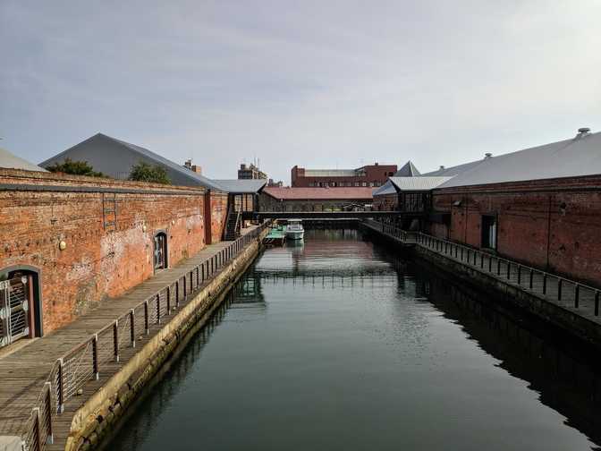 Kanemori Red Brick Warehouse, Hakodate: these old warehouses have been
turned into shops and restaurants.