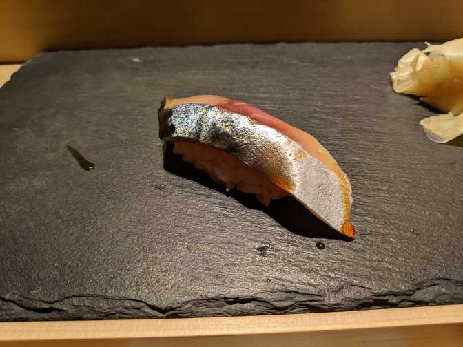 Saba (mackerel). Not as good as Sushi Aoki but almost.