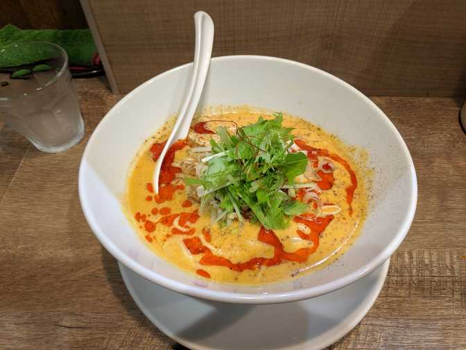 Kousagi, Ootsuka: I came back for tantanmen which Elbert has here quite
regularly. It's a little spicy and has sesame paste/peanut butter. It was
excellent.