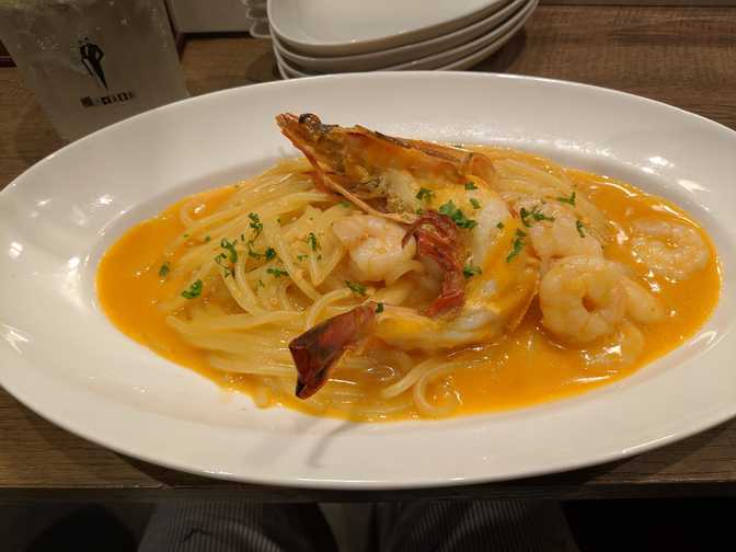 I liked the prawn but the pasta itself was average.