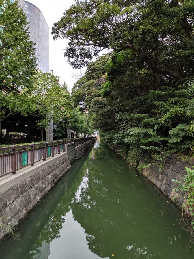 Crossing a canal on the way out.