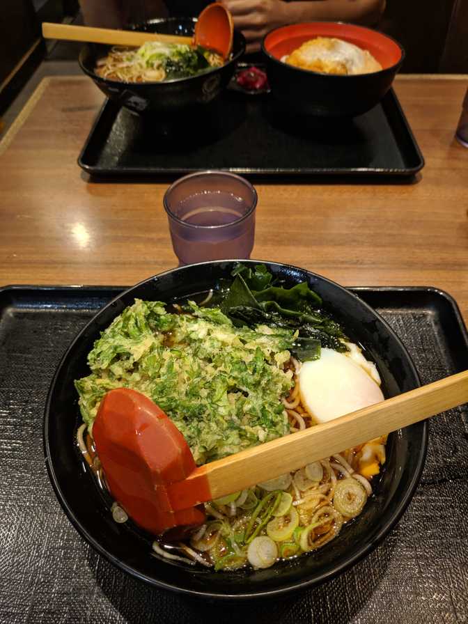 Fujisoba, Ikebukuro: really can't complain for 480 JPY. I had the onsen egg
in one go again.