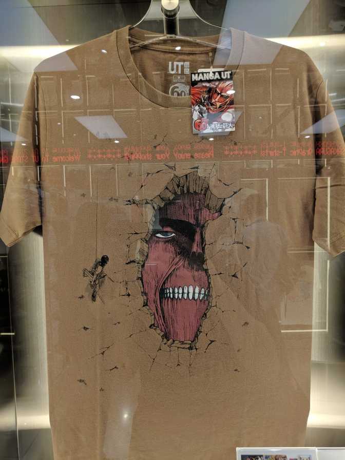 The Attack on Titan shirt looked cool. Too bad the anime sucks.