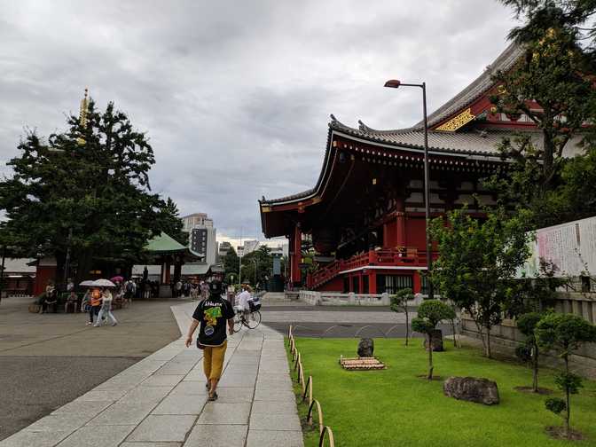 A little green patch off to the side. That's Senso-ji on the right.