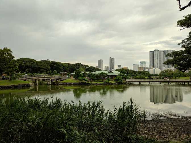 Three bridges connect to this teahouse island.