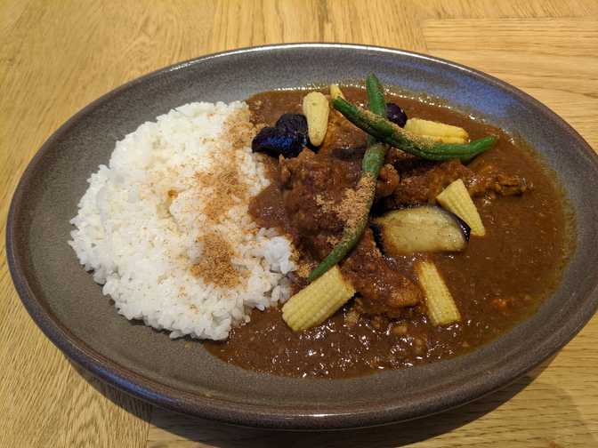 Eightdays Cafe, Ootsuka: chicken curry. I haven't eaten baby corn in a
while.