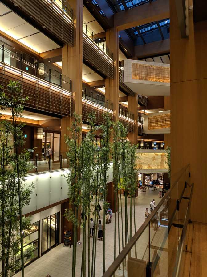 The interior of the main shopping building.