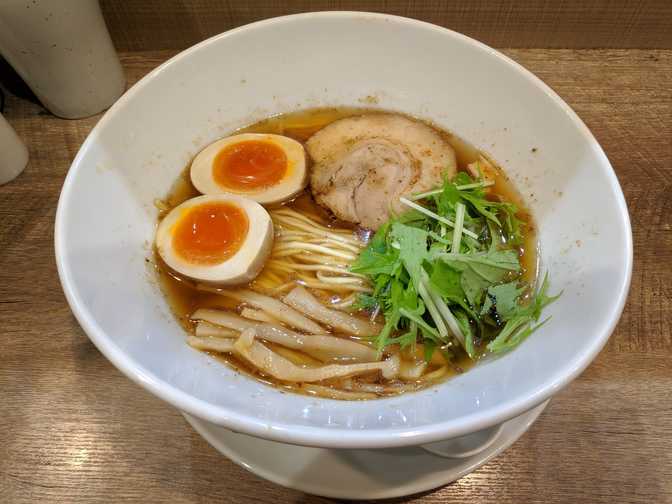 Kousagi, Ootsuka: eating at a new local ramen shop which I'd been
accidentally ignoring the whole time. I love ramen egg. It was empty when I
walked in at 2130 and then ten minutes later it was full. Quite
strange.