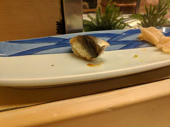 Kohada (gizzard shad). I'm either acquiring the taste or it was better than
the piece that I had at Kyubey. I still wouldn't call it amazing
though.