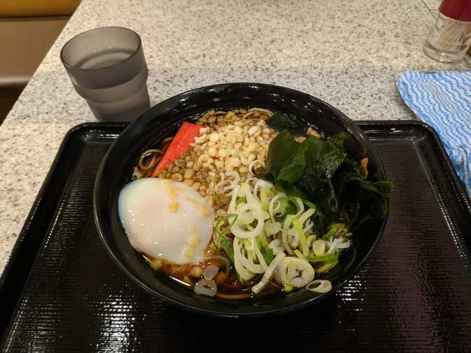 Soba. I picked up the onsen egg in a spoon and slurped it down in one go. So
smooth.