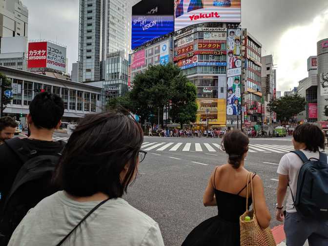 Shibuya crossing not looking too busy.